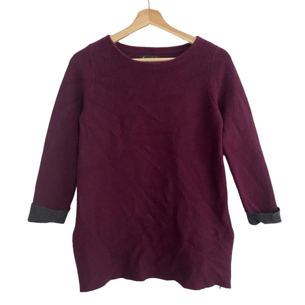 Nanette Lepore Women's 3/4 Sleeve Sweater Maroon Size XS